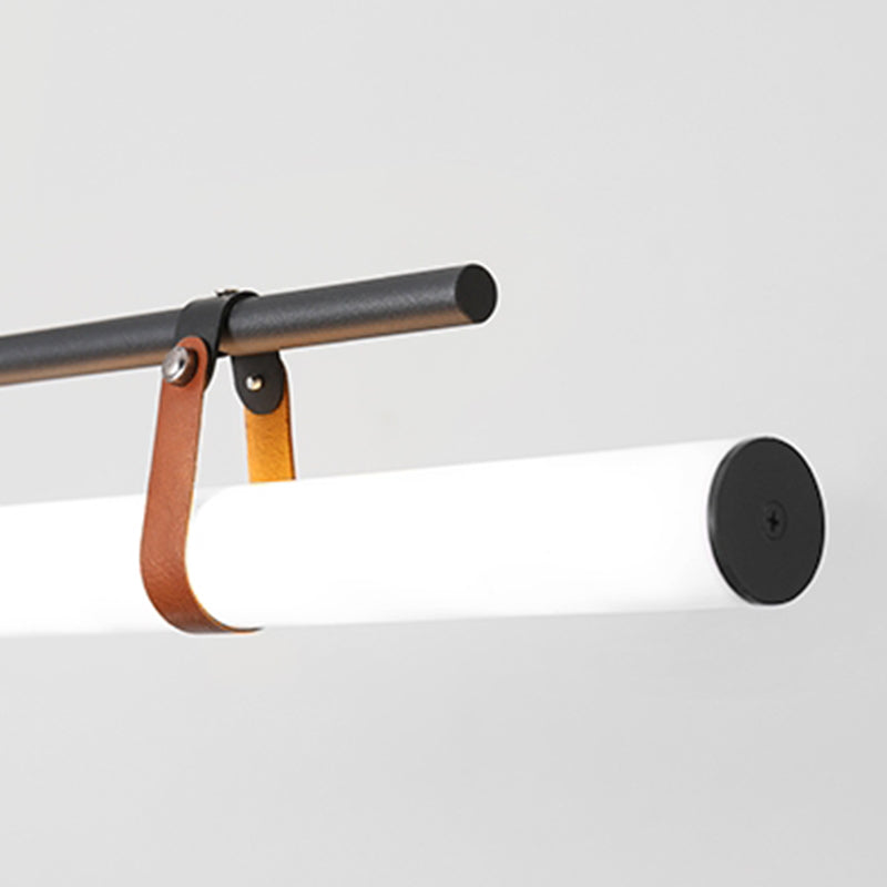 1 Light Linear Island Lighting Fixtures Contemporary Metal Island Pendants for Kitchen