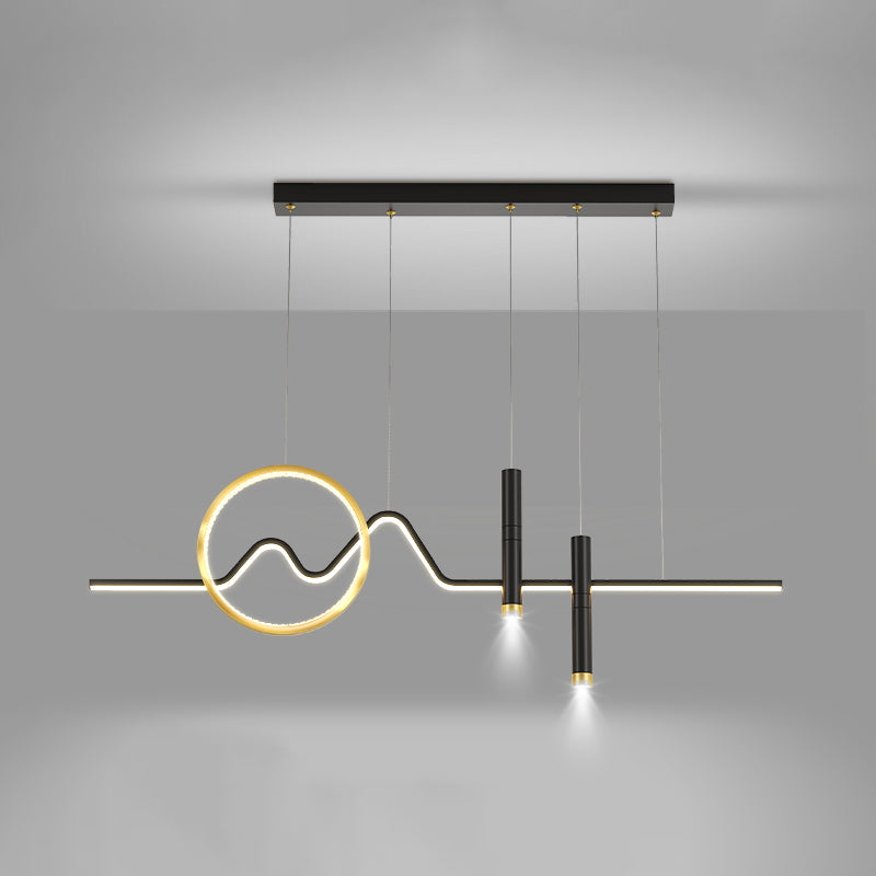 Cylinder Shape Island Lights Contemporary Style Metal Island Lighting