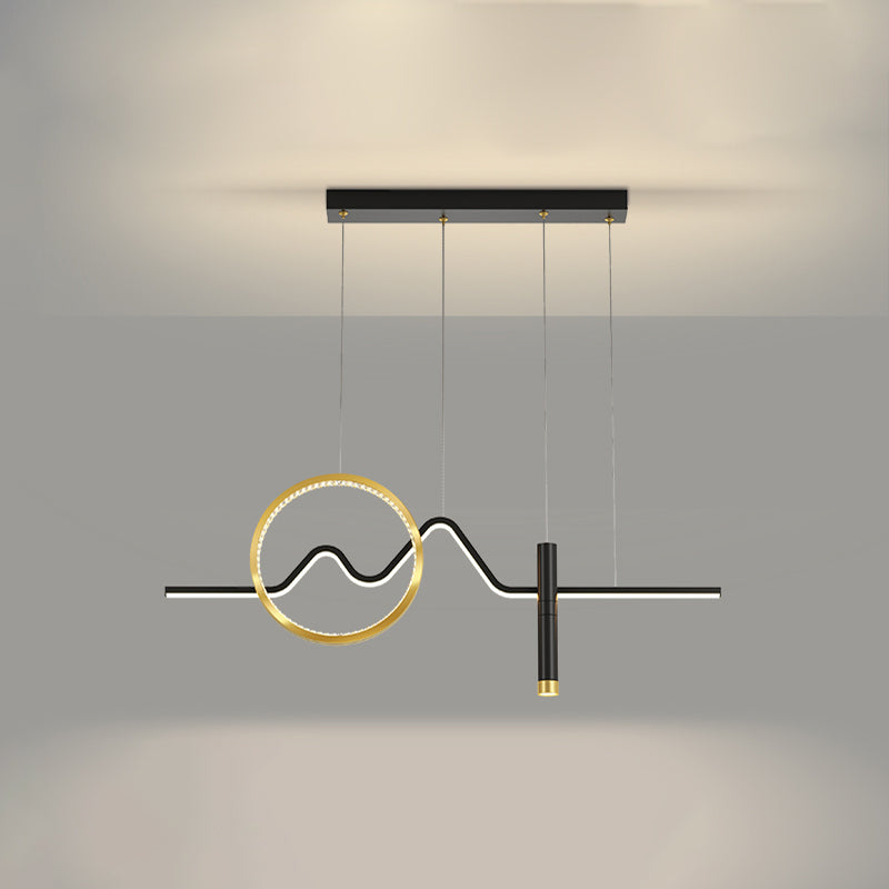 Cylinder Shape Island Lights Contemporary Style Metal Island Lighting