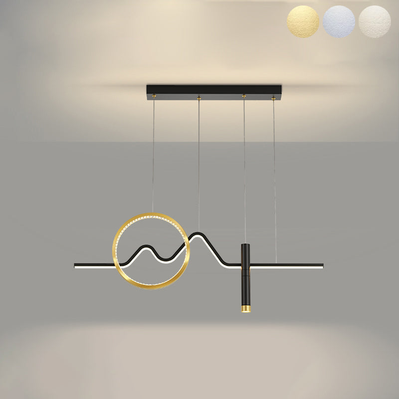 Cylinder Shape Island Lights Contemporary Style Metal Island Lighting