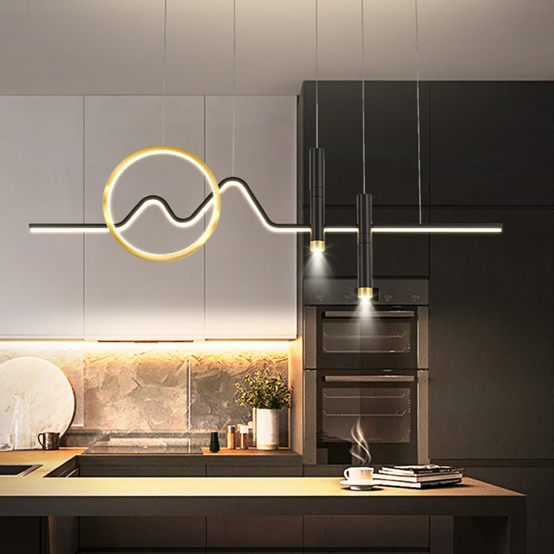 Cylinder Shape Island Lights Contemporary Style Metal Island Lighting