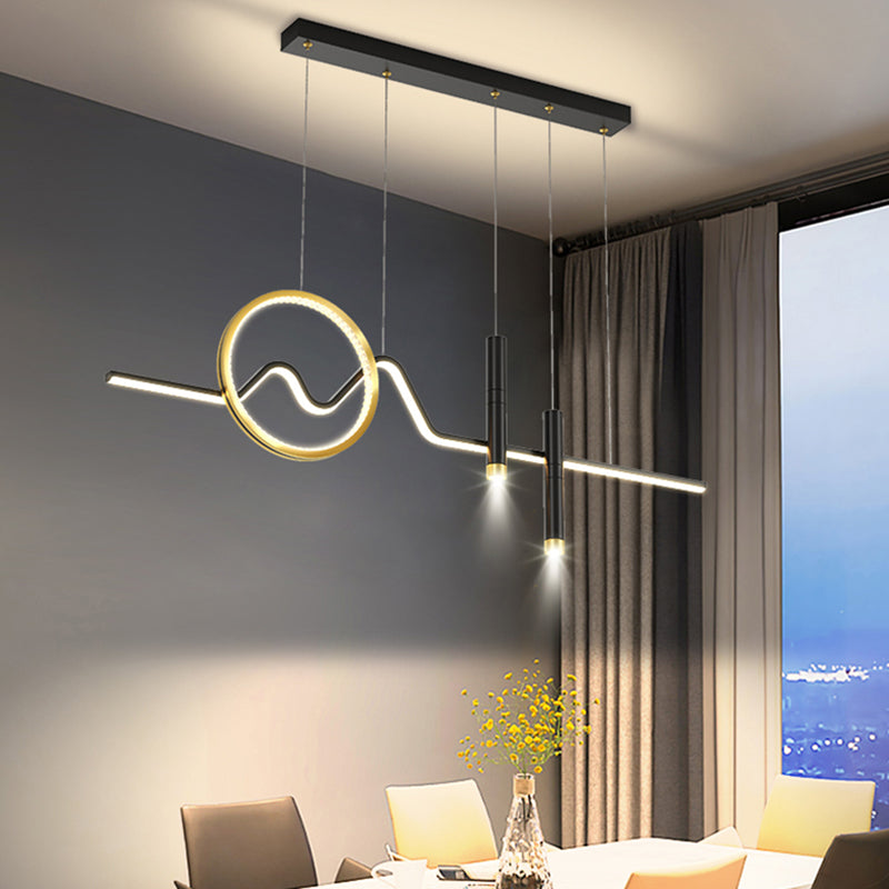 Cylinder Shape Island Lights Contemporary Style Metal Island Lighting