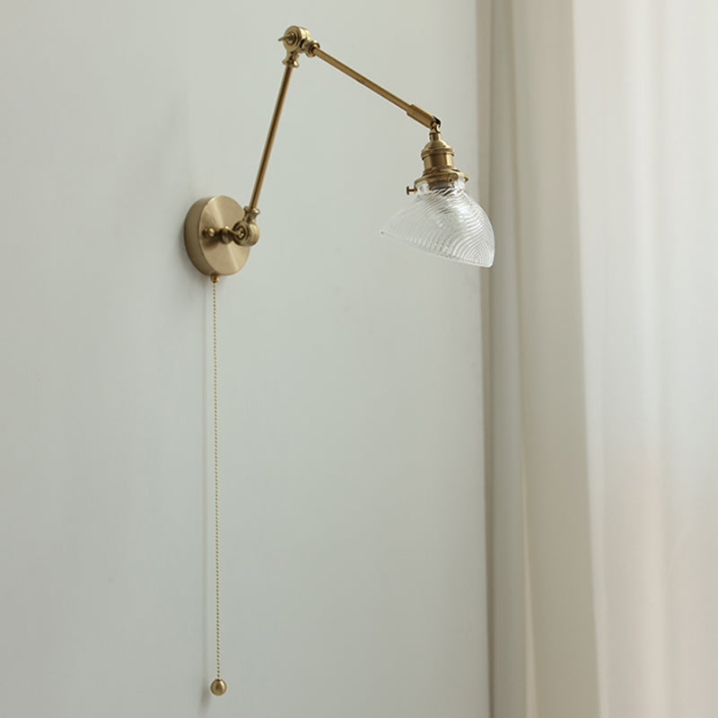 Geometric Metal Wall Light Modern Style 1 Light Wall Mount Light Fixture in Brass