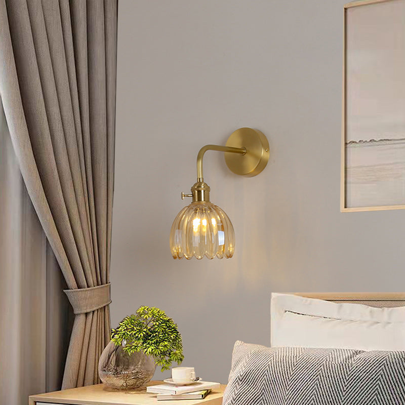 Geometrische Glas Wandleuchte moderne Stil 1 Lichtwandhalterung Leuchte in Gold