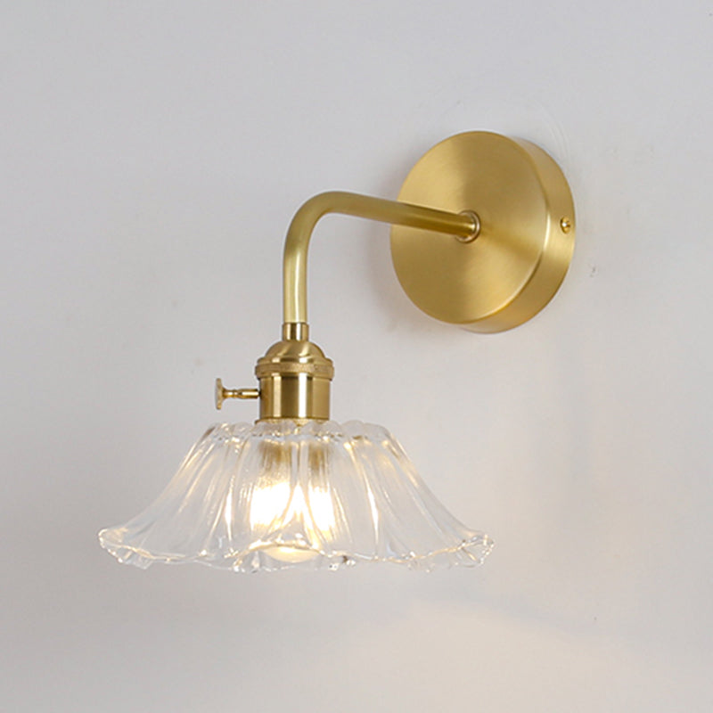 Geometrische Glas Wandleuchte moderne Stil 1 Lichtwandhalterung Leuchte in Gold