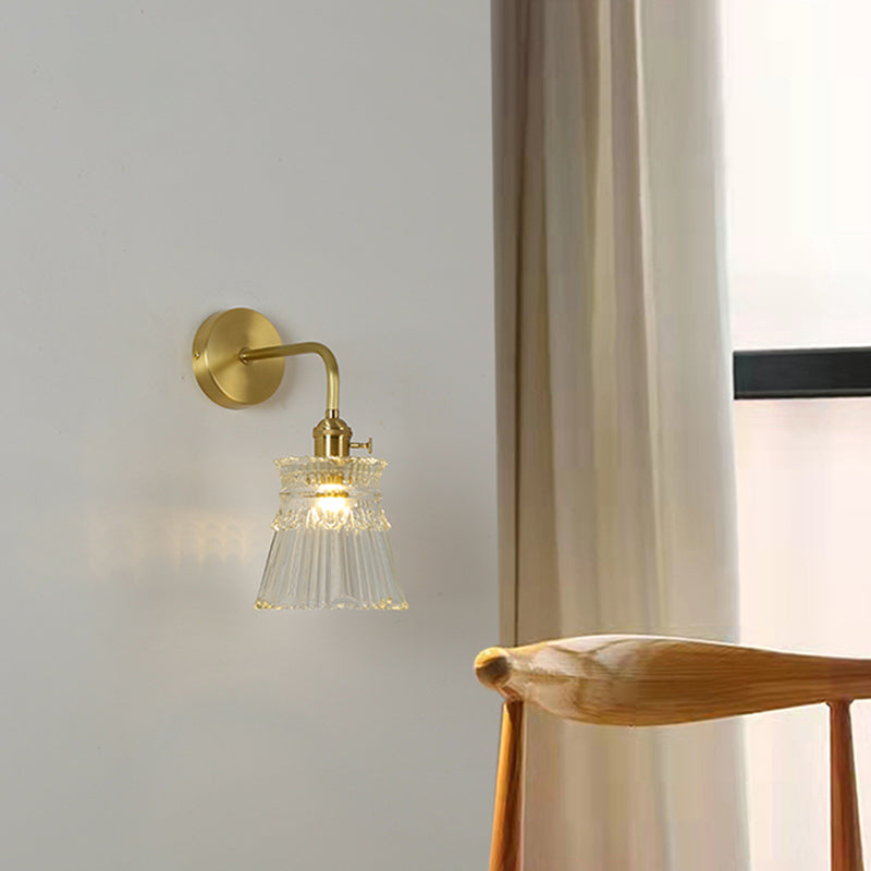 Geometrische Glas Wandleuchte moderne Stil 1 Lichtwandhalterung Leuchte in Gold