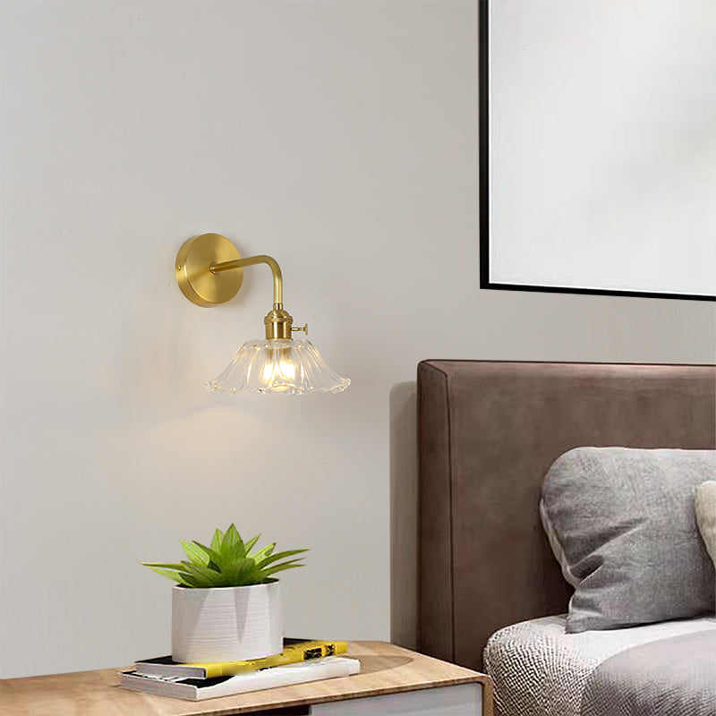 Geometrische Glas Wandleuchte moderne Stil 1 Lichtwandhalterung Leuchte in Gold