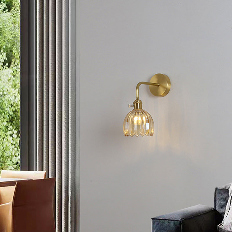 Geometrische Glas Wandleuchte moderne Stil 1 Lichtwandhalterung Leuchte in Gold