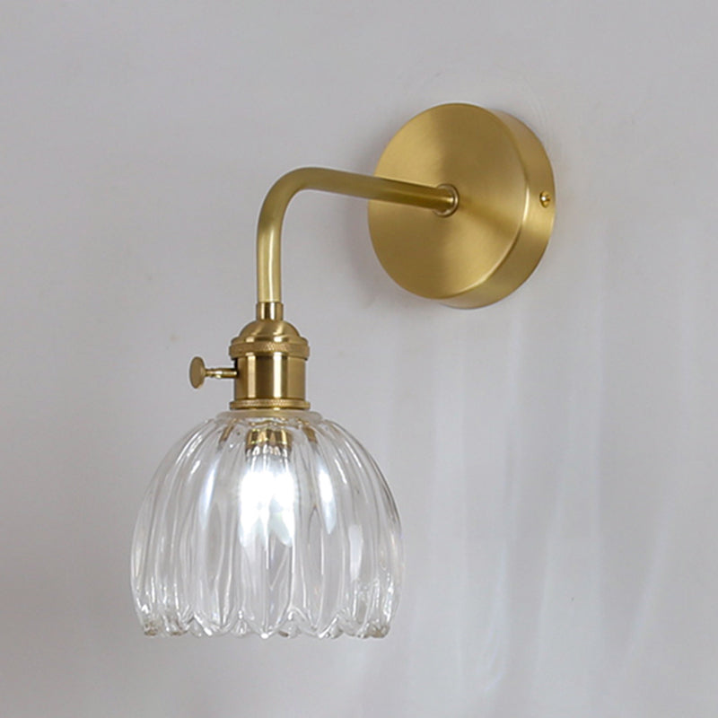 Geometrische Glas Wandleuchte moderne Stil 1 Lichtwandhalterung Leuchte in Gold