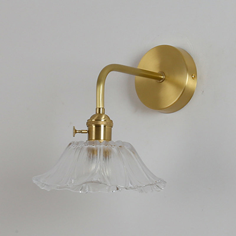 Geometrische Glas Wandleuchte moderne Stil 1 Lichtwandhalterung Leuchte in Gold