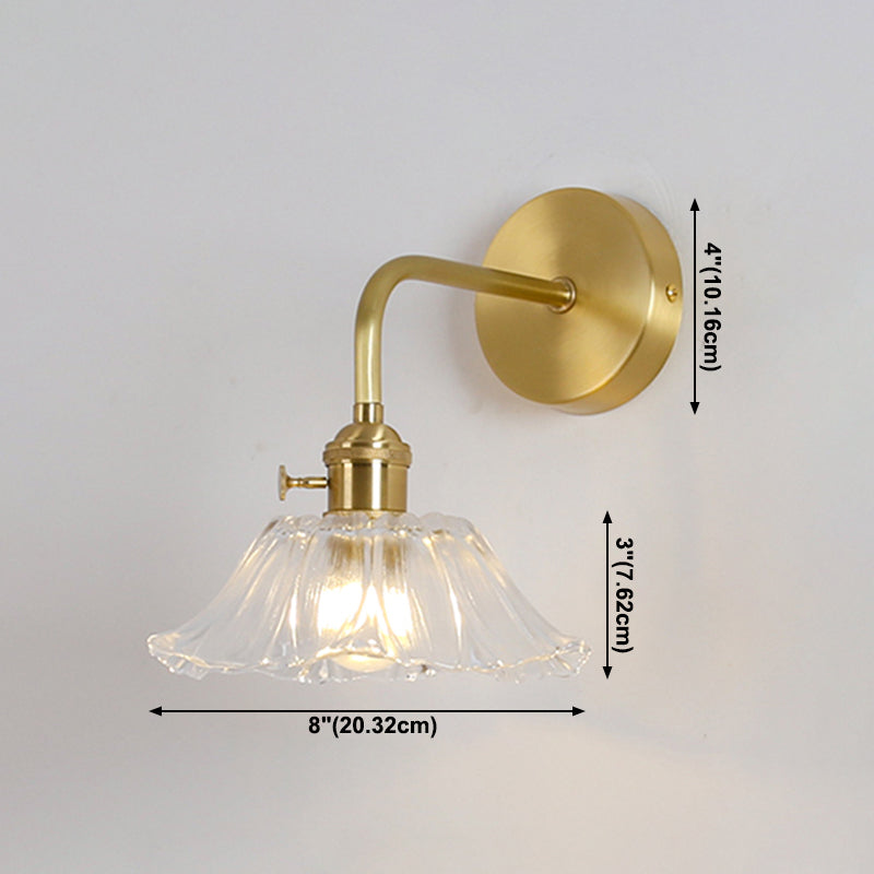 Geometrische Glas Wandleuchte moderne Stil 1 Lichtwandhalterung Leuchte in Gold