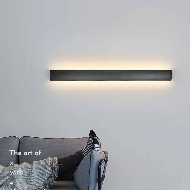 Linear Shape Metal Wall Light Modern Style 1-Light Wall Mounted Lighting