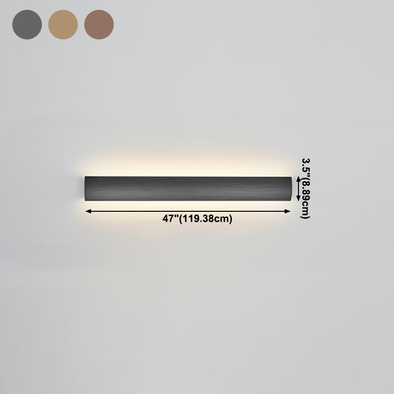 Linear Shape Metal Wall Light Modern Style 1-Light Wall Mounted Lighting
