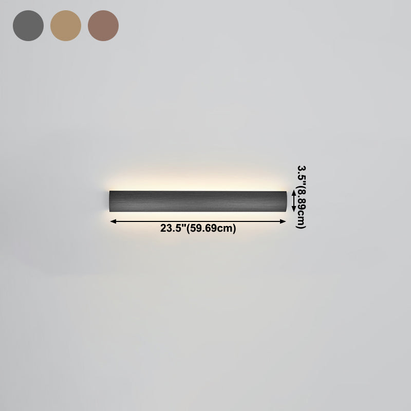 Linear Shape Metal Wall Light Modern Style 1-Light Wall Mounted Lighting