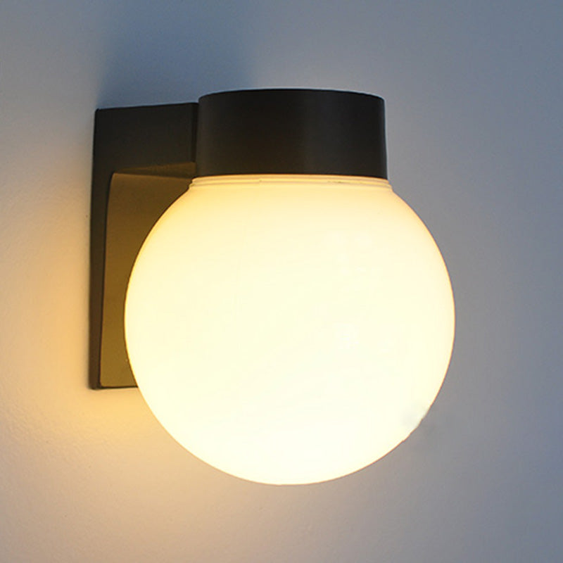 Ball Shape Glass Wall Light Modern Style 1 Light Wall Mounted Lighting