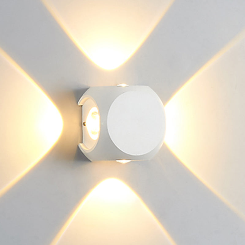 Luz de múltiples luces de metal luz de pared moderna de forma redonda de montaje de pared de pared