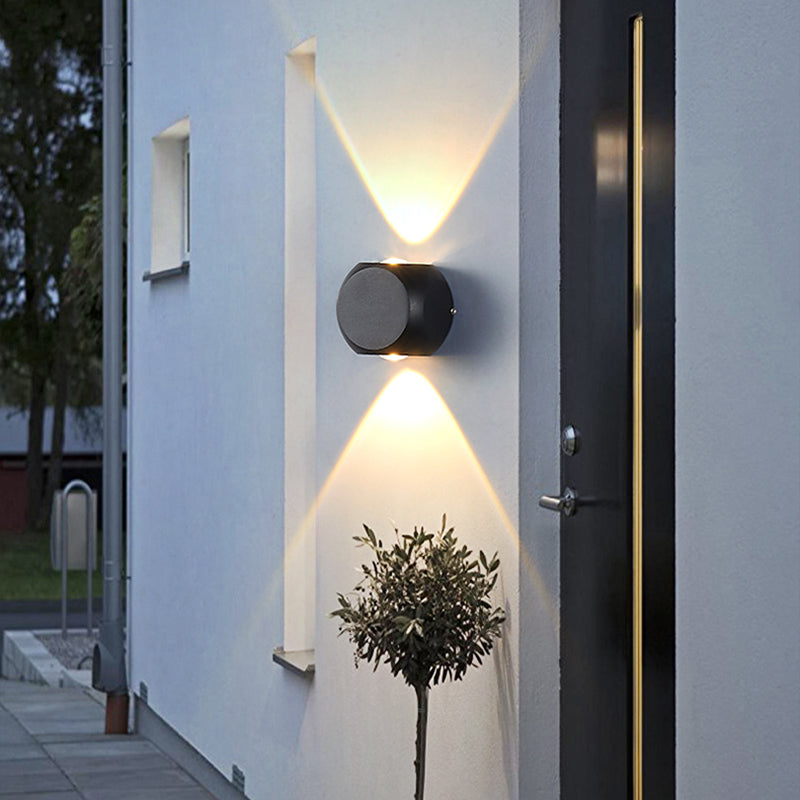 Luz de múltiples luces de metal luz de pared moderna de forma redonda de montaje de pared de pared