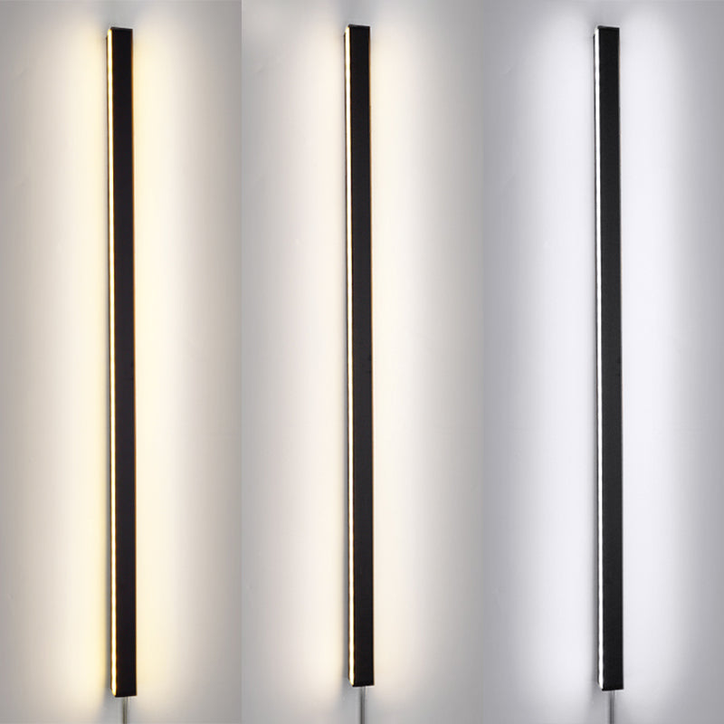 Ein leicht linear linearer Metallwand Licht moderne Wandmontageleuchte in Schwarz