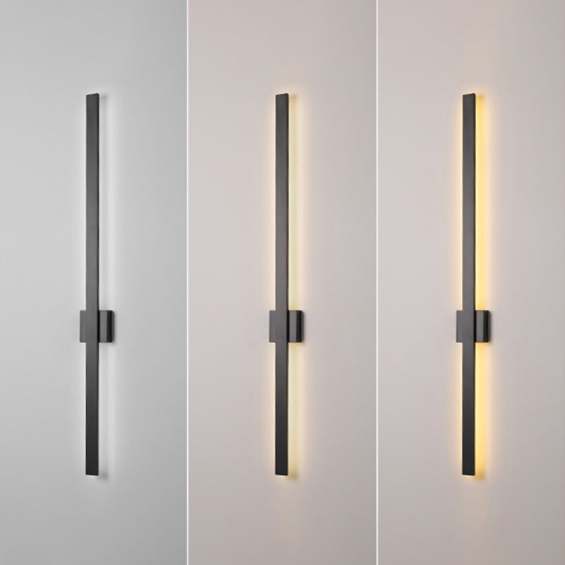 Sombra lineal luz de pared de metal moderno 1 iluminación de pared de pared