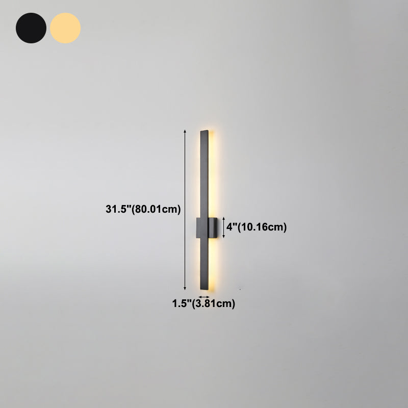 Sombra lineal luz de pared de metal moderno 1 iluminación de pared de pared