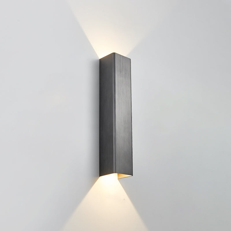 Square Shade Metal Wall Light Modern 2-Lights Wall Mounted Lighting
