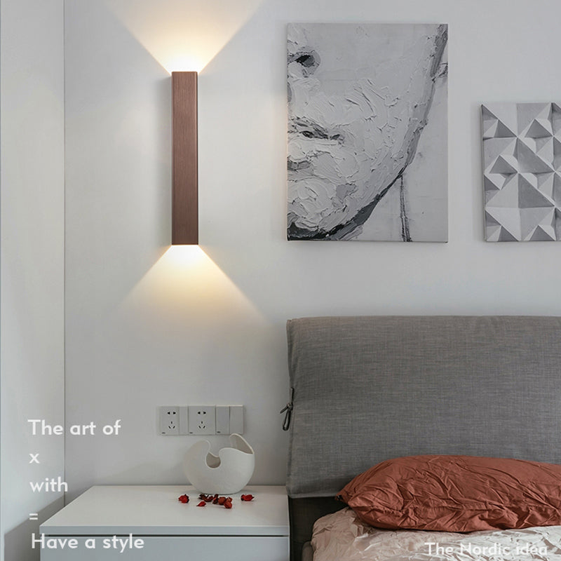 Quadratische Schatten Metallwand Licht moderne 2 Lights Wandmontage Beleuchtung