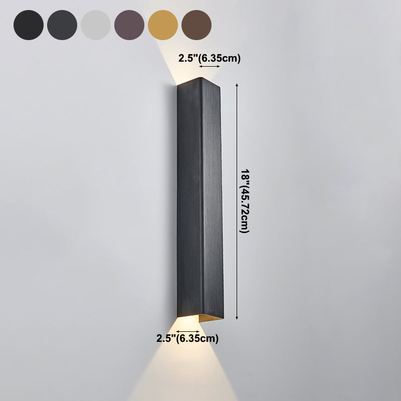Luz de pared de metal de sombra cuadrada de la pared moderna de 2 luces iluminación montada en la pared