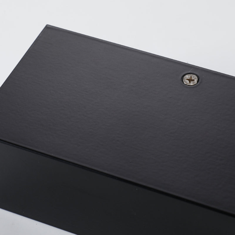 Luz de pared de metal de forma cuadrada estilo moderno de 2 luces lámpara de montaje de pared en negro