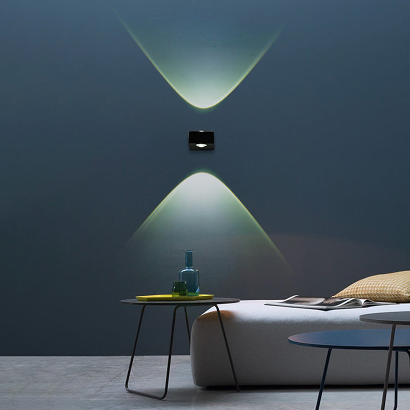 Square Shape Metal Wall Light Modern Style Multi Lights Wall Mount Light Fixture