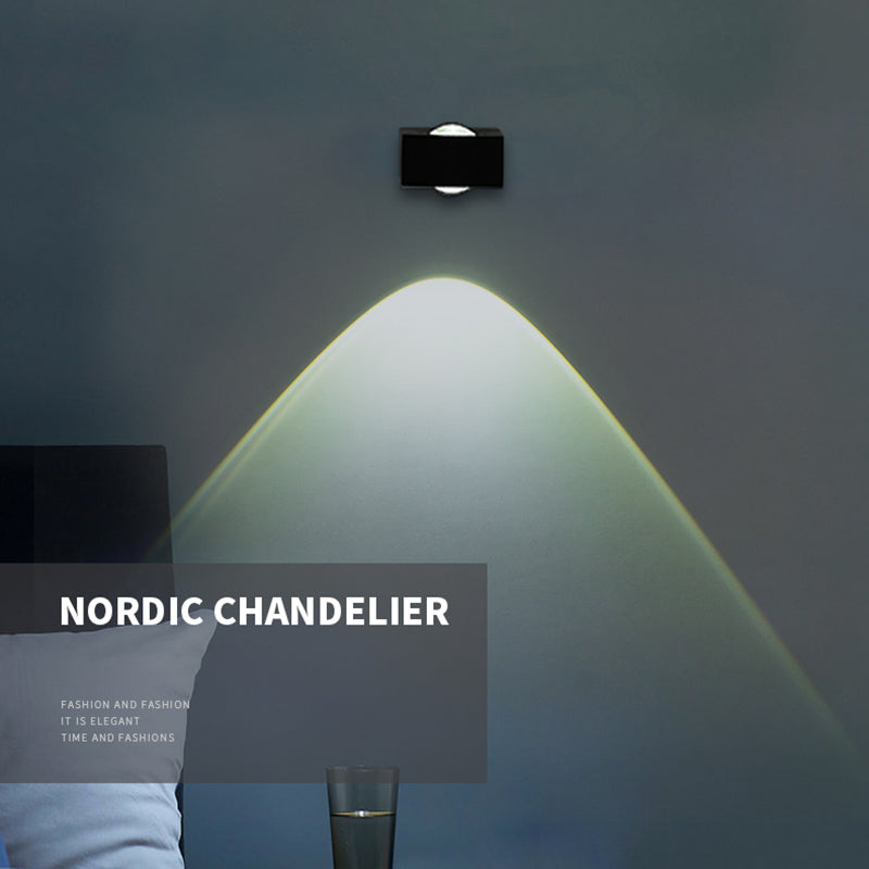 Square Shape Metal Wall Light Modern Style Multi Lights Wall Mount Light Fixture