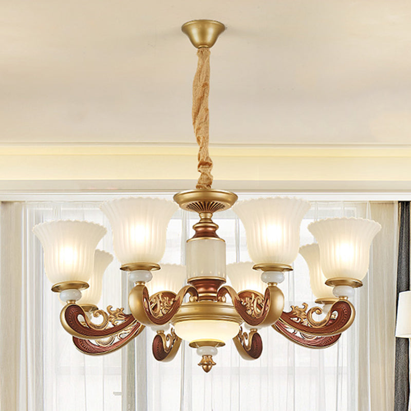 Geometry Shape Pendant Lights Modern Style Glass Chandelier Lights in Gold