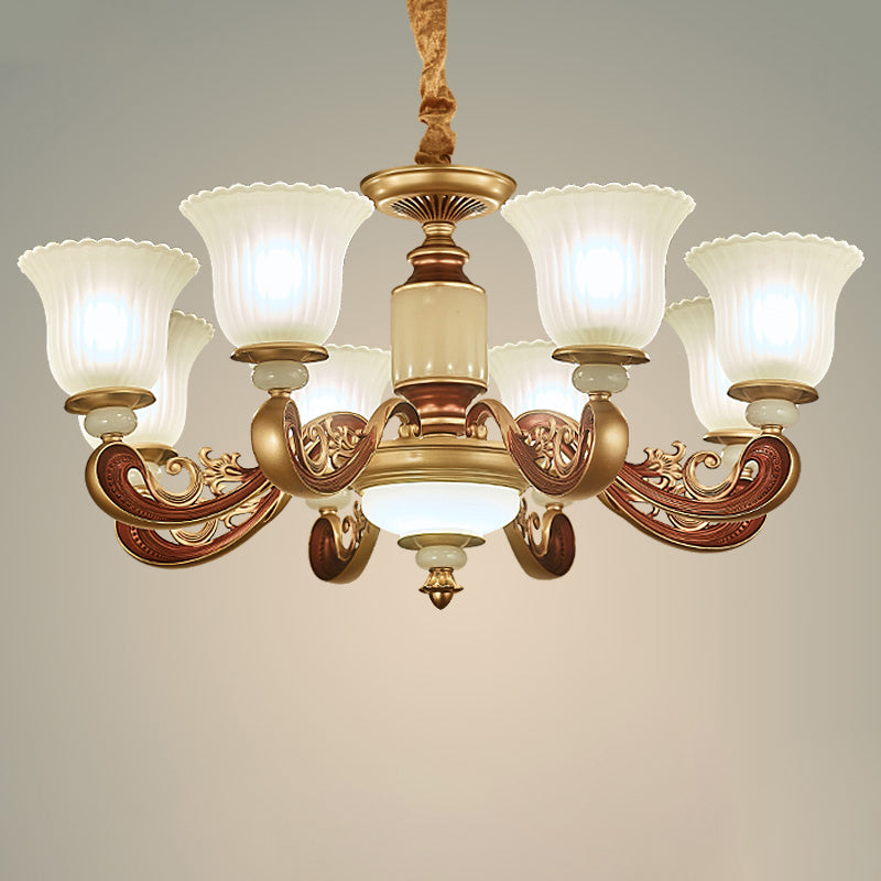 Geometry Shape Pendant Lights Modern Style Glass Chandelier Lights in Gold