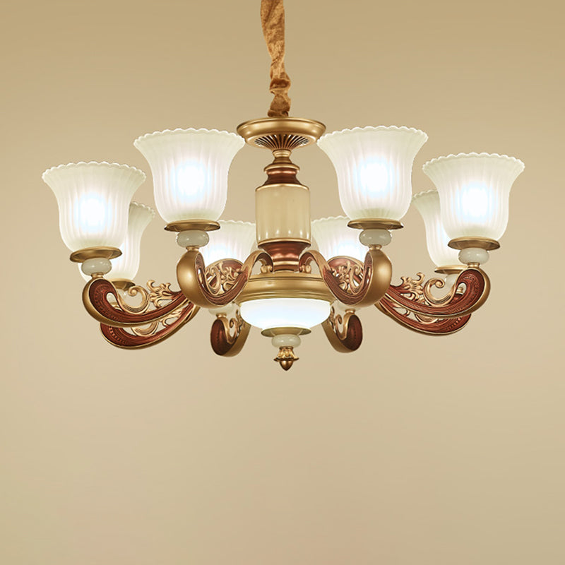 Geometry Shape Pendant Lights Modern Style Glass Chandelier Lights in Gold