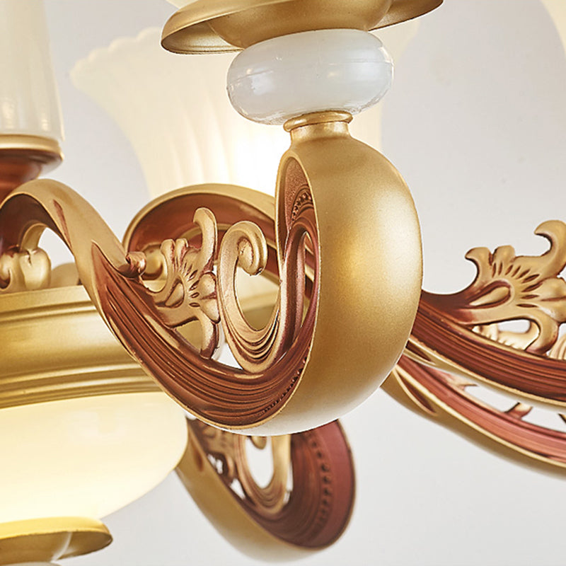 Geometry Shape Pendant Lights Modern Style Glass Chandelier Lights in Gold