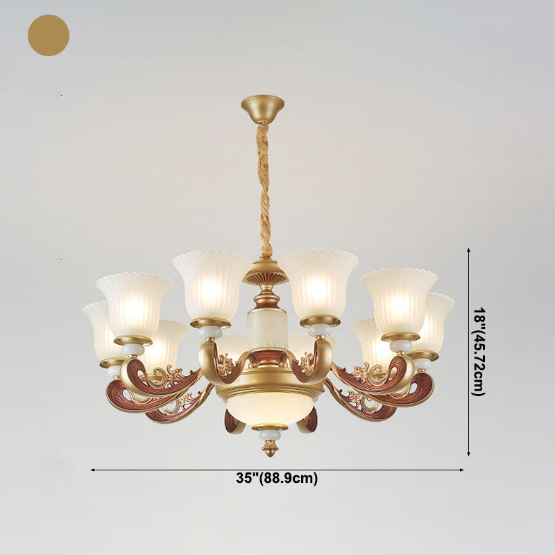 Geometry Shape Pendant Lights Modern Style Glass Chandelier Lights in Gold