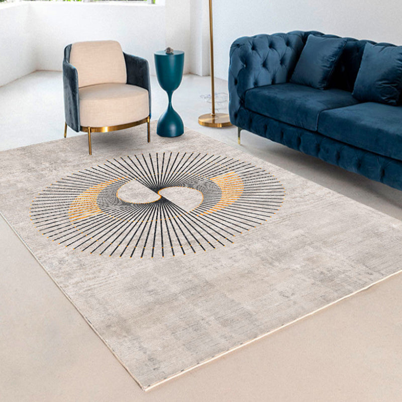 Light Brown Modern Rug Polyester Color Lump Rug Non-Slip Backing Rug for Living Room