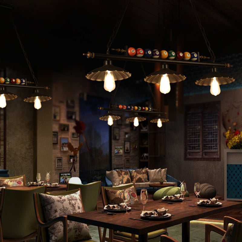 American Style Metal Chandelier Multi Light Hanging Light for Billiard Shop