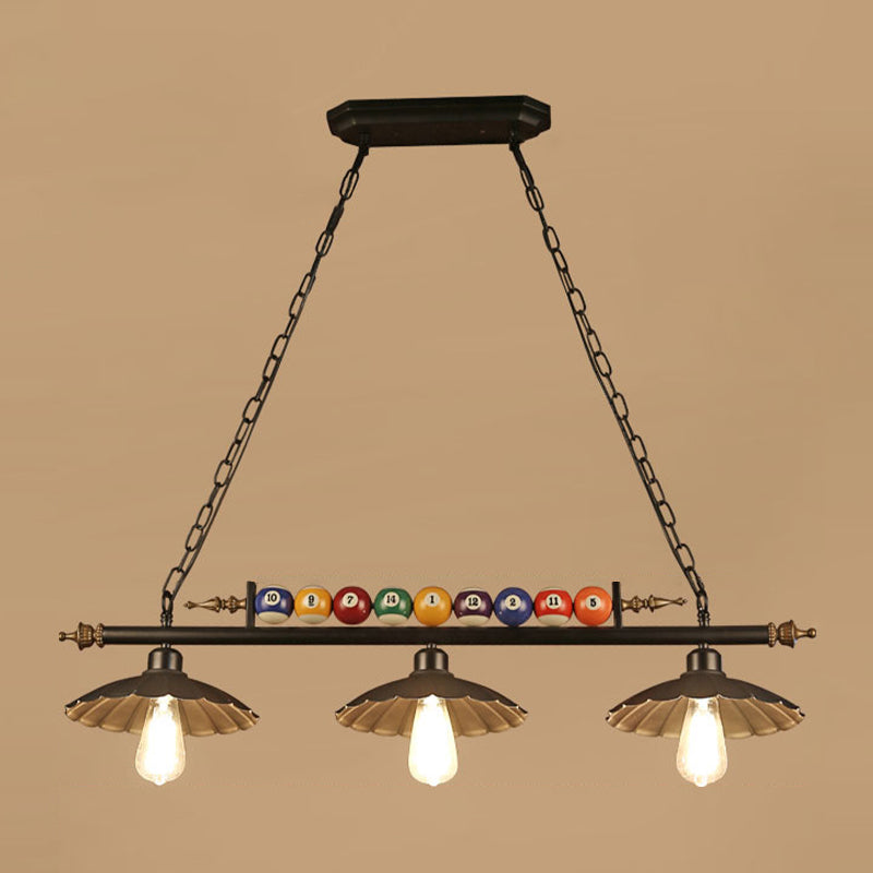 American Style Metal Chandelier Multi Light Hanging Light for Billiard Shop