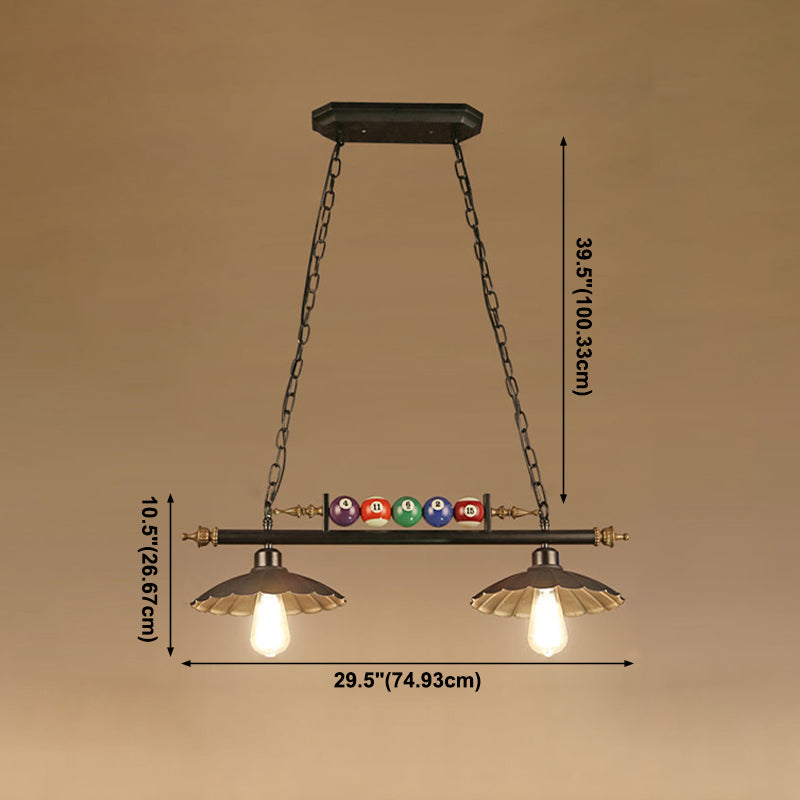 American Style Metal Chandelier Multi Light Hanging Light for Billiard Shop