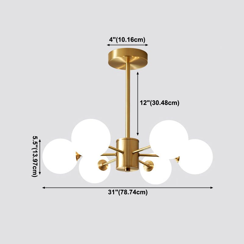 Metal Chandelier Light Fixtures Multi-Head Suspension Pendant Lamps for Living Room