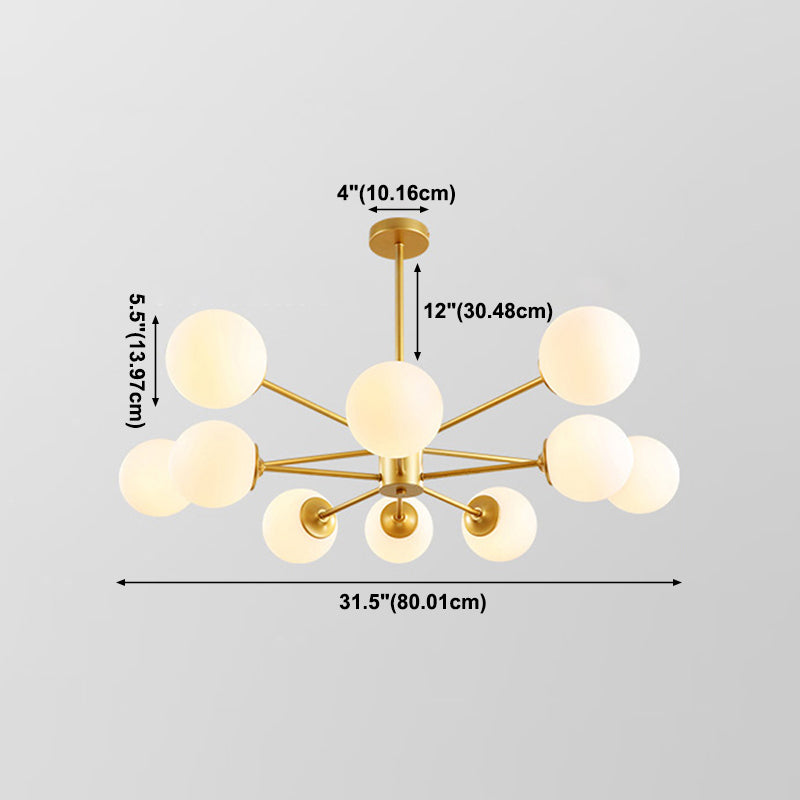 Metal Chandelier Light Fixtures Multi-Head Suspension Pendant Lamps for Living Room