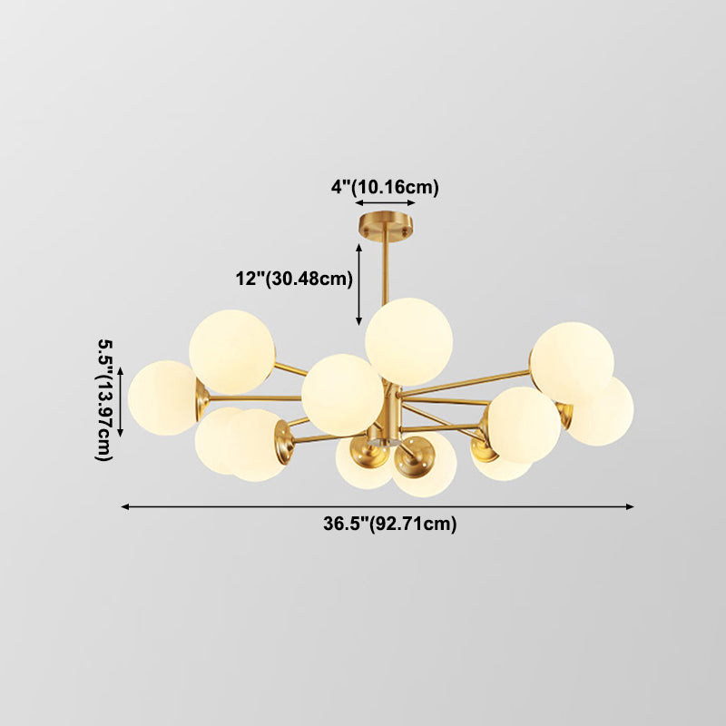 Metal Chandelier Light Fixtures Multi-Head Suspension Pendant Lamps for Living Room