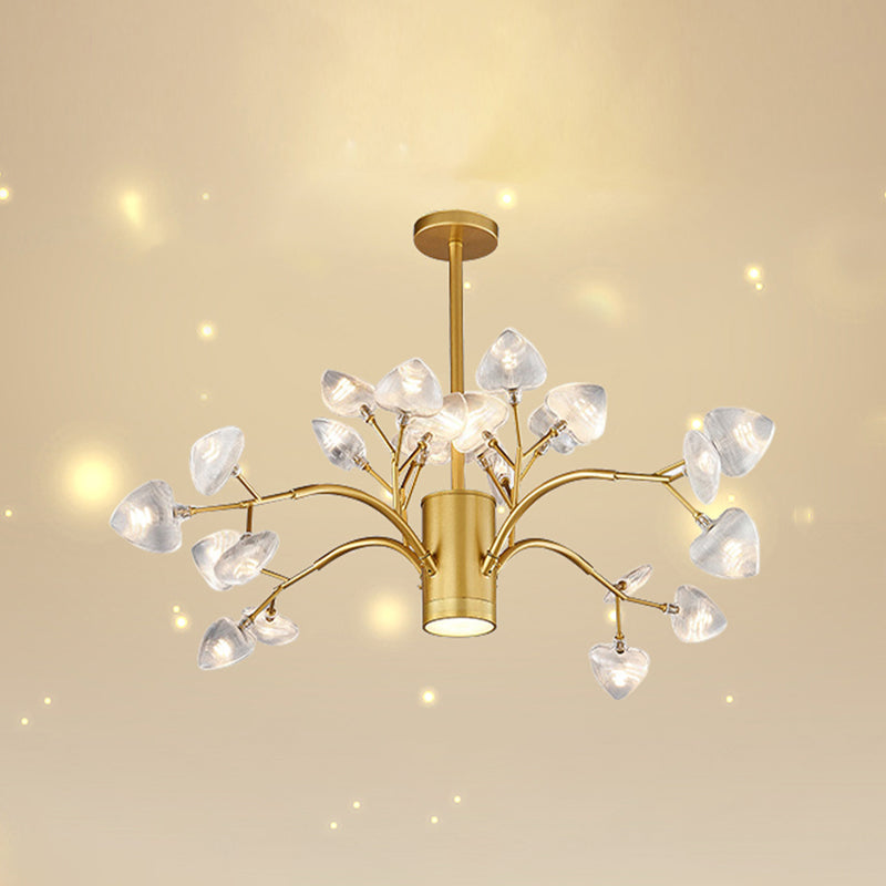 Metal Branch Shape Chandelier Modern Style Fireflies Hanging Lamp for Shop