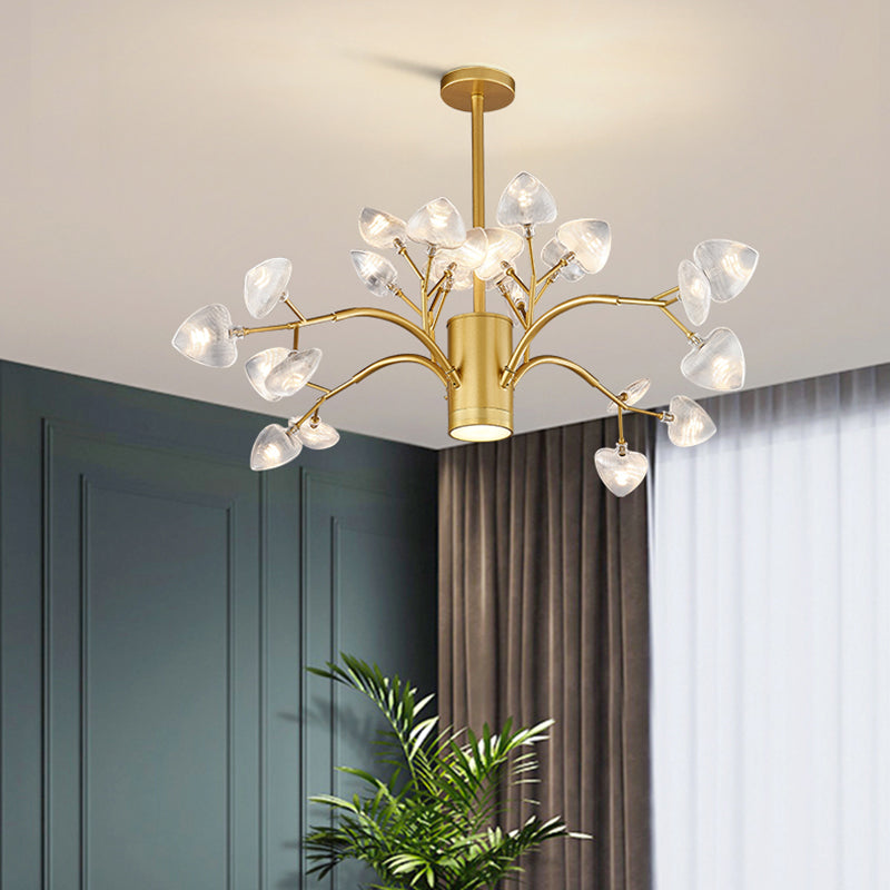Metal Branch Shape Chandelier Modern Style Fireflies Hanging Lamp for Shop
