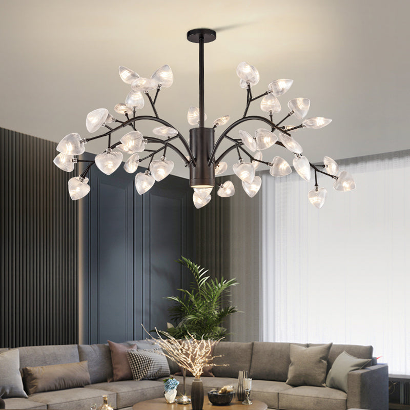 Metal Branch Shape Chandelier Modern Style Fireflies Hanging Lamp for Shop