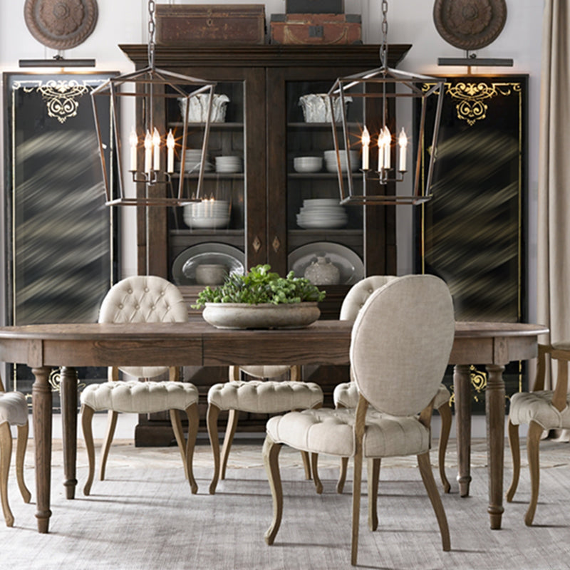 Industrial Cage Shade Chandelier Multi Light Hanging Light for Living Room