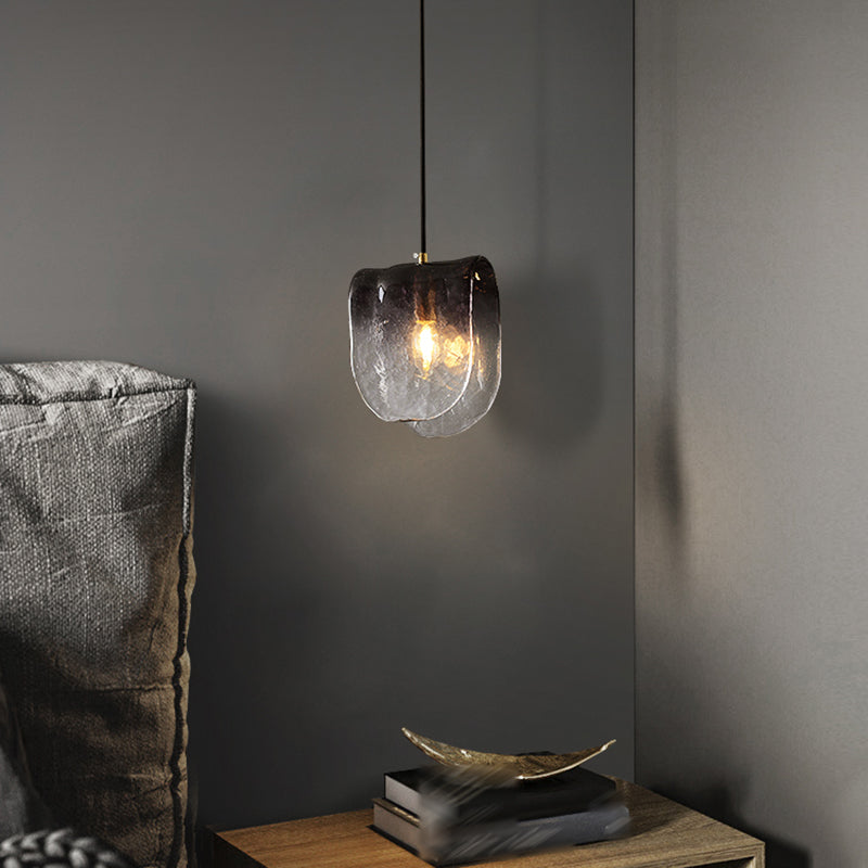 Verre moderne 1 luminaire de pendentif lumineux salon Light Hanging Light