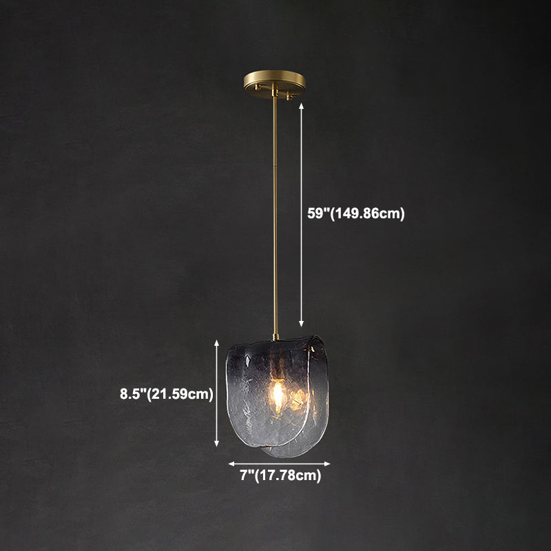 Verre moderne 1 luminaire de pendentif lumineux salon Light Hanging Light