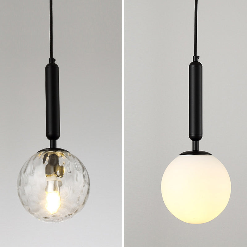 Pendre LED moderne Light Light Minimalisme Verre Hanging Light pour salle à manger