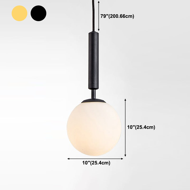 Modern Style LED Pendant Light Minimalism Glass Hanging Light for Dinning Room